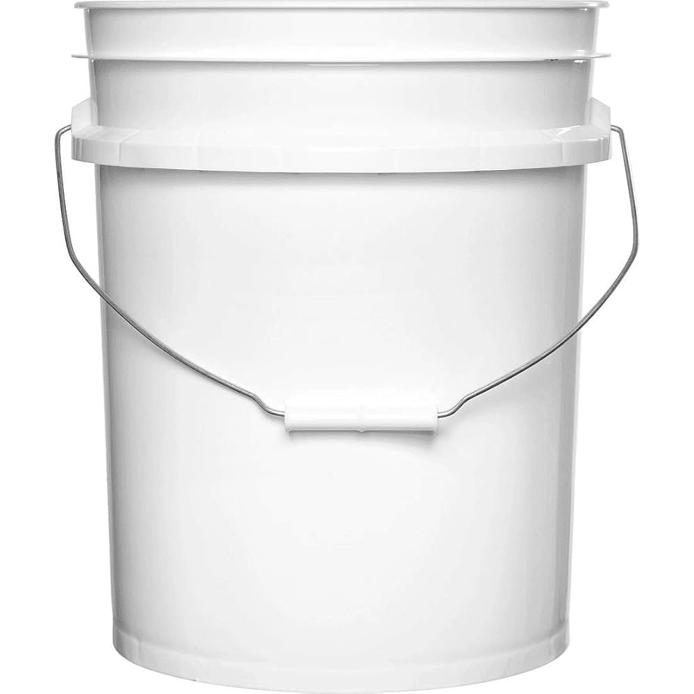 Amazon.com: 5 Gallon White Buckets Six (6) Pack,| Plastic